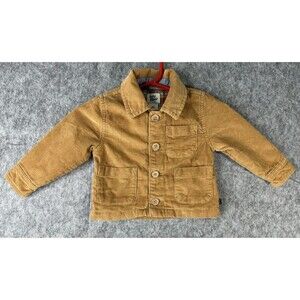 Oshkosh Baby B'gosh Jacket 9 Months Tan Pockets Corduroy Collar Lined